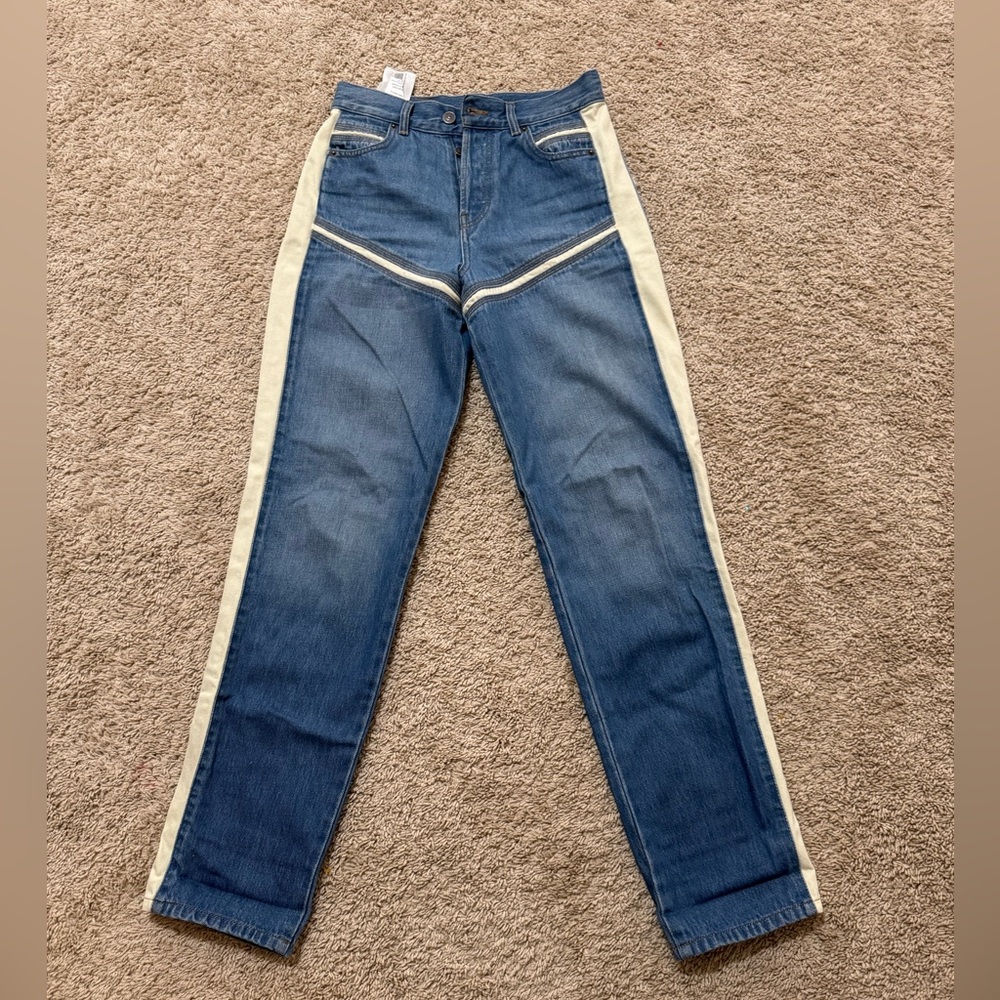 Diesel Blue and Cream Straight Leg Jeans